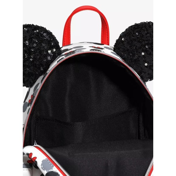 Loungefly Disney Minnie Mouse Glitter Ears Mini‎ Backpack - Picture 4 of 4